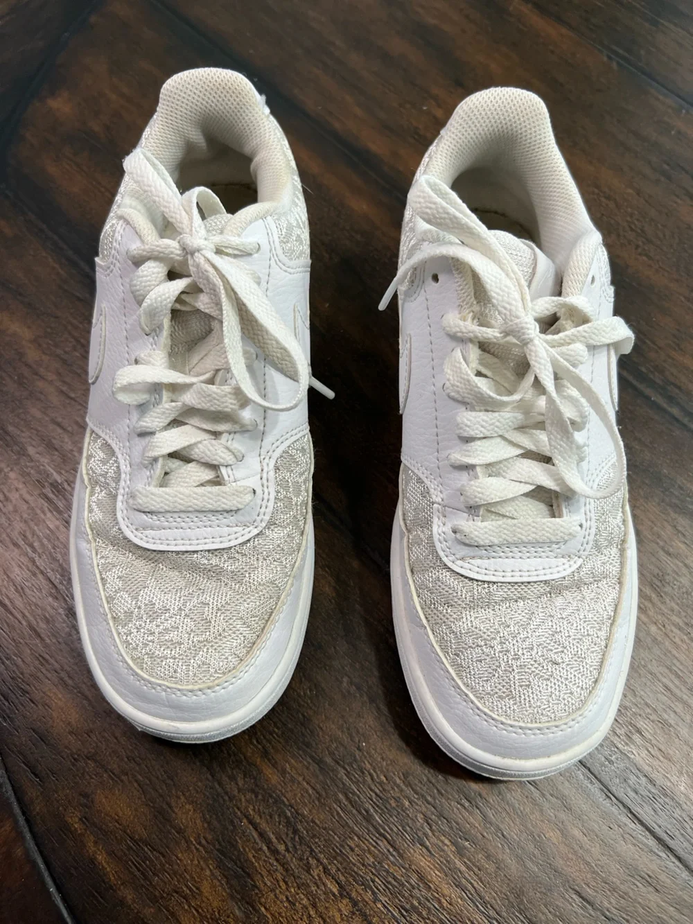 Nike Court Vision White Lace “Wedding Shoe” Women’s Size 6.5